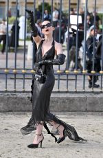 DOVE CAMERON Arrives at Givenchy Fashion Show in Paris 09/28/2023