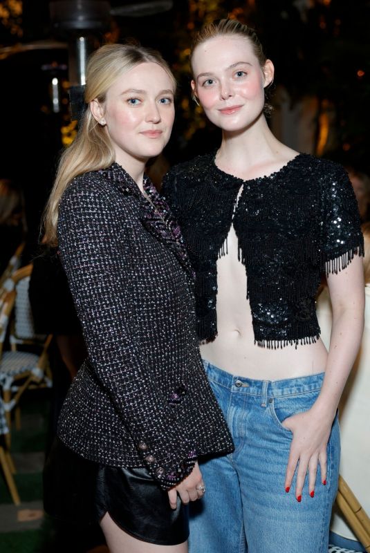 ELLE and DAKOTA FANNING at Chanel Dinner to Celebrate Launch of Sofia Coppola Archive: 1999-2023 in Los Angeles 09/19/2023
