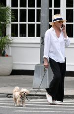 ELLEN BARKIN on a Dog Walk in New York 09/04/2023