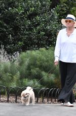 ELLEN BARKIN on a Dog Walk in New York 09/11/2023