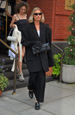 ELSA HOSK Leaves Hotel Barriere Le Fouquet’s in New York 09/07/2023