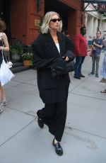 ELSA HOSK Leaves Hotel Barriere Le Fouquet’s in New York 09/07/2023