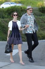 EMILIE LIVINGSTON and Jeff Goldblum Out for Dinner at Sunset Plaza in West Hollywood 09/08/2023