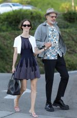 EMILIE LIVINGSTON and Jeff Goldblum Out for Dinner at Sunset Plaza in West Hollywood 09/08/2023