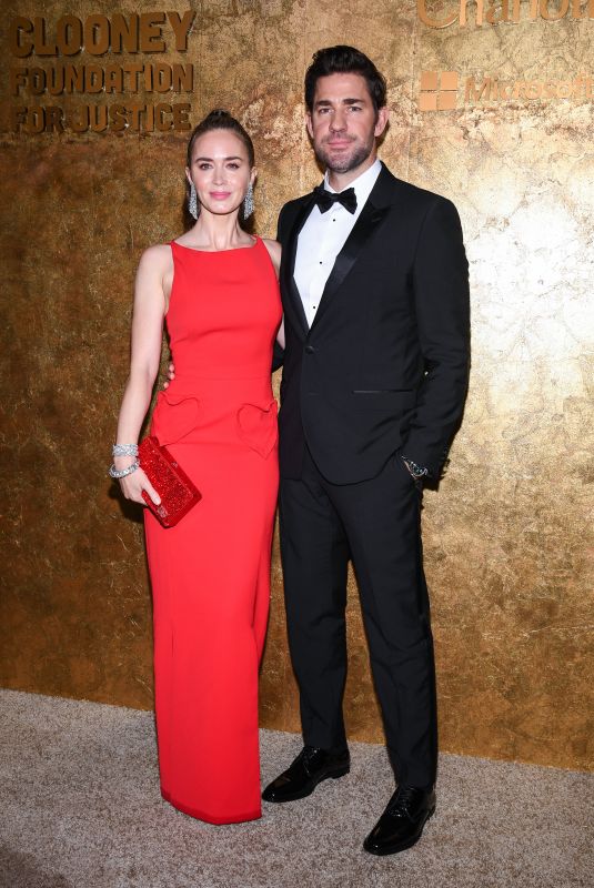 EMILY BLUNT and John Krasinski at Clooney Foundation for Justice’s The Albies in New York 09/28/2023