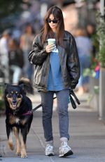 EMILY RATAJKOWSKI Out for Coffee and a Dog Walk in New York 09/20/2023