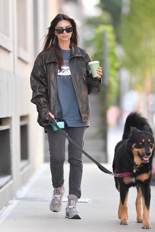 EMILY RATAJKOWSKI Out for Coffee and a Dog Walk in New York 09/20/2023