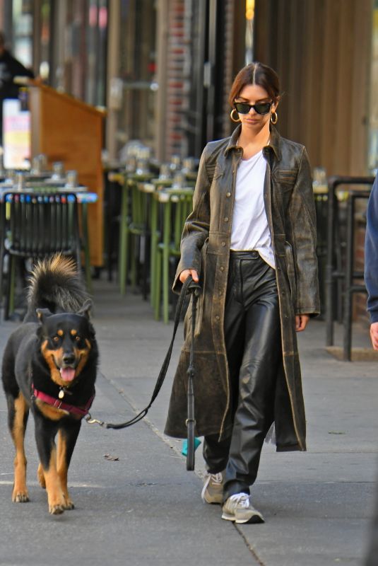 EMILY RATAJKOWSKI Out with Her Dog in New York 09/27/2023