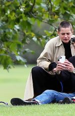 EMMA CORRIN and Rami Malek at a Park in London 09/21/2023