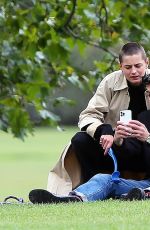 EMMA CORRIN and Rami Malek at a Park in London 09/21/2023