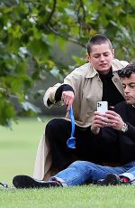EMMA CORRIN and Rami Malek at a Park in London 09/21/2023