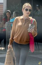 EMMA ROBERTS Out Shopping at Erewhon Market in Los Angeles 09/18/2023