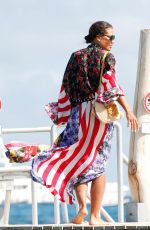 EMMA WEYMOUTH Arrives at Club 55 Beach in Saint-Tropez 09/01/2023
