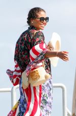 EMMA WEYMOUTH Arrives at Club 55 Beach in Saint-Tropez 09/01/2023