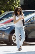 EMMY ROSSUM Heading to Starbucks in Los Angeles 08/09/2023