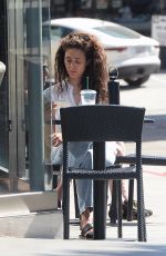 EMMY ROSSUM Heading to Starbucks in Los Angeles 08/09/2023