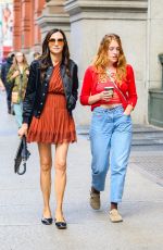 FAMKE JANSSEN Out with Friend in New York 09/28/2023