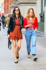 FAMKE JANSSEN Out with Friend in New York 09/28/2023