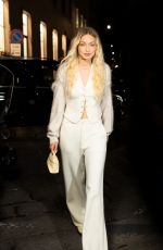GIGI HADID Arrives at Guest in Residence Dinner with Luisaviaroma at Eestaurant Il Bareto in Milan 09/21/2023