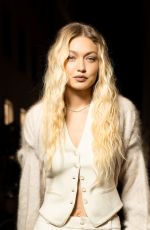GIGI HADID Arrives at Guest in Residence Dinner with Luisaviaroma at Eestaurant Il Bareto in Milan 09/21/2023