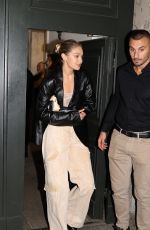 GIGI HADID Leaves Versace Afterparty in Milan 09/22/2023