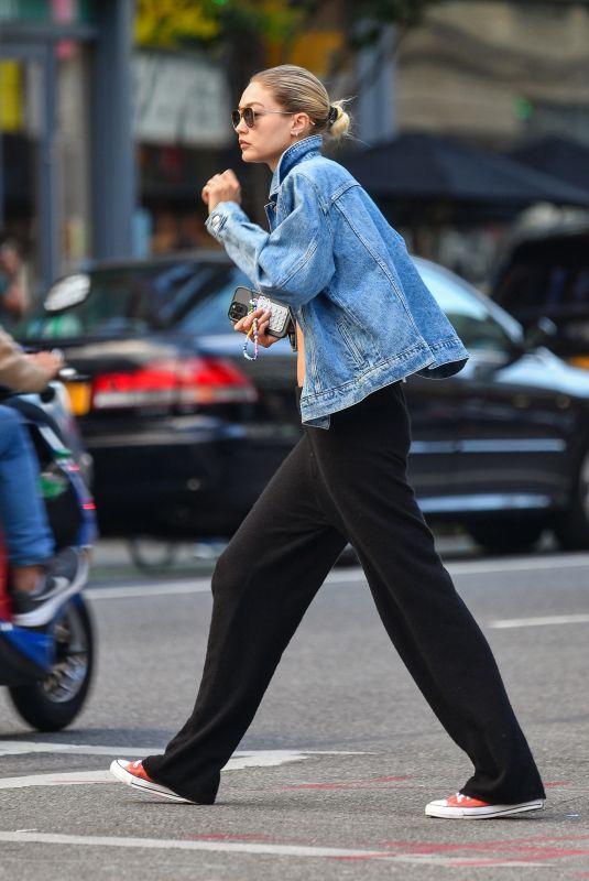 GIGI HADID Out and About in New York 09/10/2023