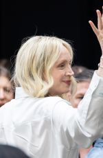 GWENDOLIN CHRISTIE Arrives at Fendi Spring/Summer 2024 Fashion Show in Milan 09/20/2023
