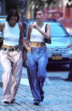 HAILEY BIEBER Out with a Friend in New York 09/07/2023