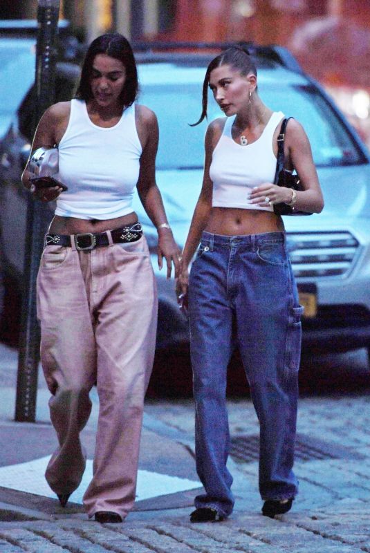 HAILEY BIEBER Out with a Friend in New York 09/07/2023
