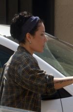 HALSEY Leaves LA Flora Nails in Studio City 09/28/2023