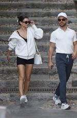 HAYLEY ERBERT and Derek Hough Out on Their European Honeymoon Holiday in Tremezzo 09/04/2023