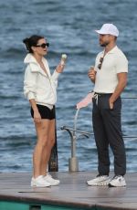 HAYLEY ERBERT and Derek Hough Out on Their European Honeymoon Holiday in Tremezzo 09/04/2023
