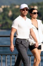HAYLEY ERBERT and Derek Hough Out on Their European Honeymoon Holiday in Tremezzo 09/04/2023