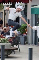 HAYLEY ERBERT and Derek Hough Out on Their European Honeymoon Holiday in Tremezzo 09/04/2023