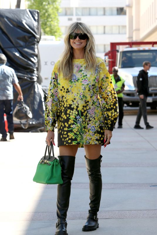 HEIDI KLUM Arrives at AGT Studio in Pasadena 09/06/2023