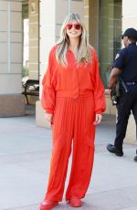 HEIDI KLUM Arrives on the Set of America