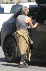 HILARY DUFF Leaves Farmers Market in Studio City 09/24/2023