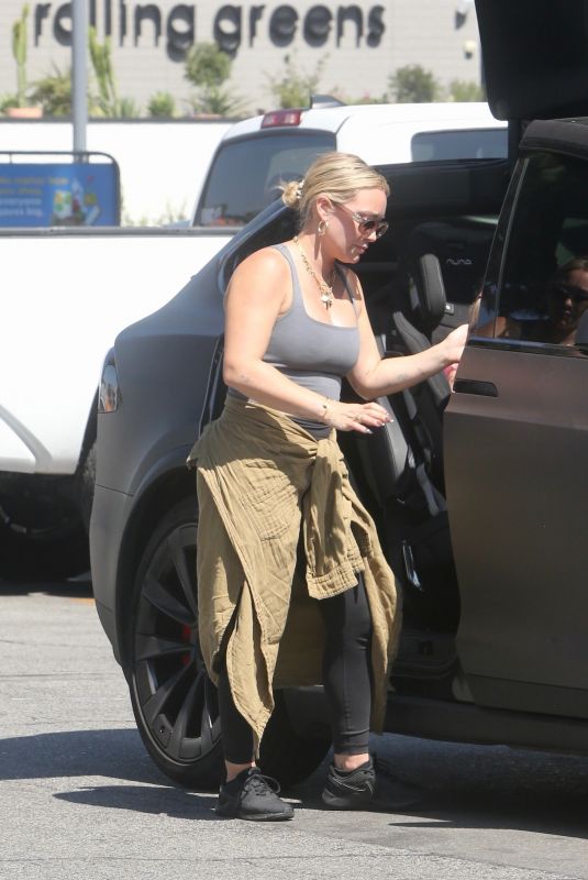 HILARY DUFF Leaves Farmers Market in Studio City 09/24/2023