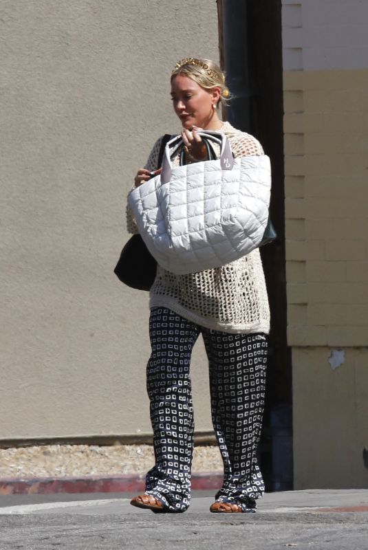 HILARY DUFF Out Shopping with Friends in Los Angeles 09/28/2023