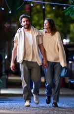 JEANNE CADIEU and Jake Gyllenhaal Out for Dinner in New York 09/02/2023