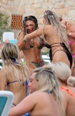 JESS HARDING in Swimsuit at a Pool with Friends in Ibiza 09/15/2023