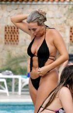 JESS HARDING in Swimsuit at a Pool with Friends in Ibiza 09/15/2023