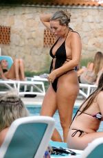 JESS HARDING in Swimsuit at a Pool with Friends in Ibiza 09/15/2023