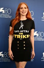 JESSICA CHASTAIN at Memory Photocall at 80th Venice International Film Festival 09/08/2023