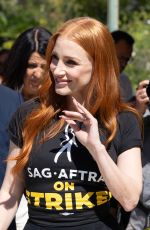 JESSICA CHASTAIN Leaves Excelsior Hotel Pier in Venice 09/08/23