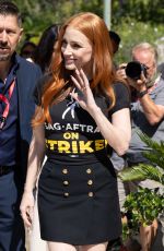 JESSICA CHASTAIN Leaves Excelsior Hotel Pier in Venice 09/08/23
