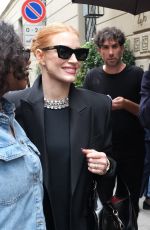 JESSICA CHASTAIN Out and About in Milan 09/22/2023