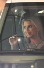 JESSICA SIMPSON Out Driving in Los Angeles 09/15/2023