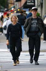 JODIE FOSTER Out with Her Son Kit in New York 09/23/2023