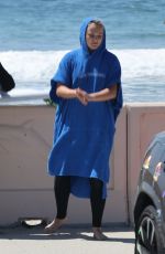 JOJO SIWA in Wetsuit Out Surfing with Her Dad in Malibu 09/07/2023